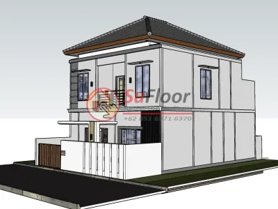 House 9x15m code 433- Sketchup 3D model 3D model