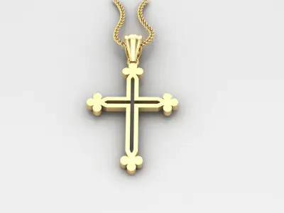 Cross Light Gold 4CP058 3DM STL 3D print model