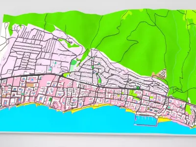 Cityscape Sveti Vlas Bulgaria 3D model