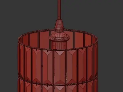 Adeline Crystal Cord Pendant 3D model