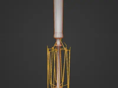 Octogonal Bulb - LED-Twisted LED-Standard-Edison 3D model