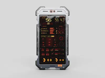 Cyber Scifi Smartphone 3D model