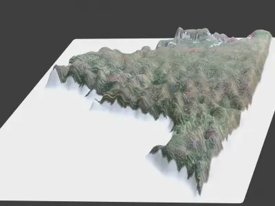 Virginia State Low-poly 3D model