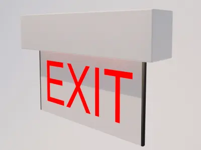 Exit Sign-001 3D model