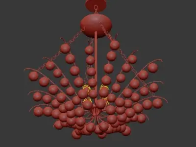 Currey Company Lighting Quantum Chandelier 3D model