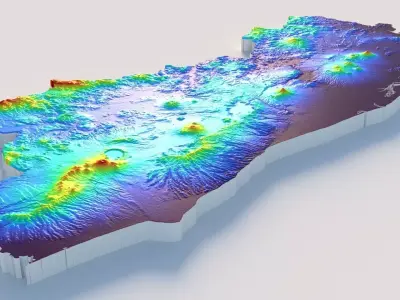 El Salvador Country Terrain 3D model