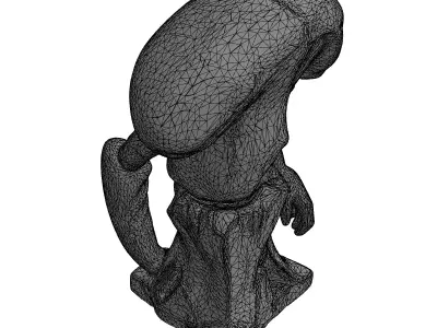 Mystic Stone Golem Statue Low-poly 3D model