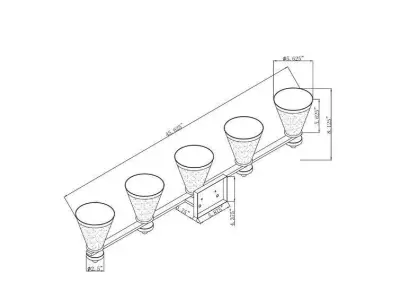 Buhr 5 - Light Dimmable Bath Bar Free 3D model