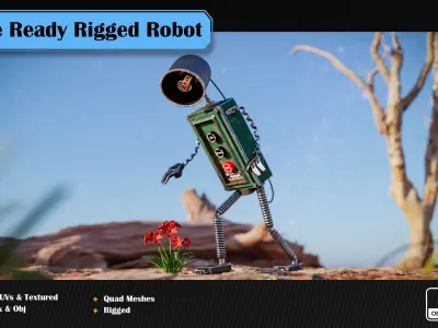 Hector 3D Model Rigged Robot 3D model
