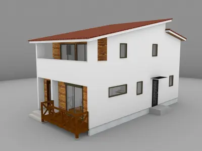 House model for background 28 Low-poly 3D model