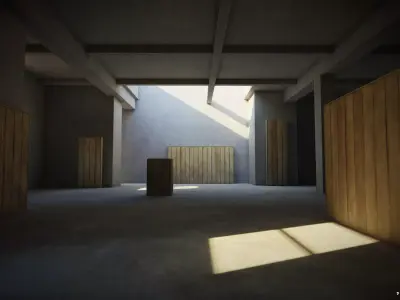 VR Art Gallery Low-poly 3D model get