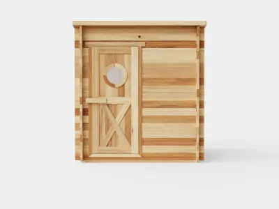 Garder Sauna for 8 Person Low-poly 3D model