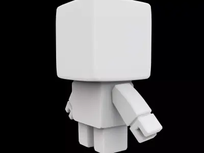 Boxy Robot Figurine 3D Print Model 3D print model