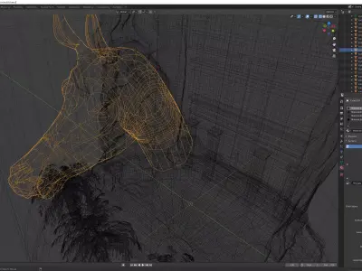 SAUDI ARABIA ULA Gate WITH an ARABIAN HORSE ATTACHED IN THE BACK 3D model
