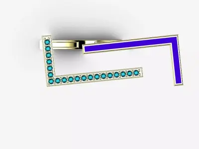 The Horizon Split Statement Ring 14k gold 3D print model