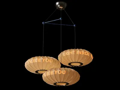 Cloth ceiling lamp 3D model