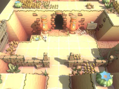 EnviroKit - THE DESERT - Retro Lowpoly Low-poly 3D model