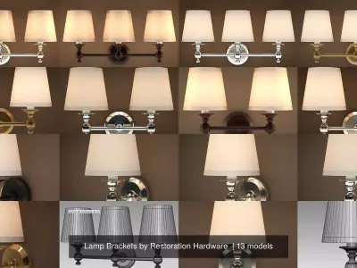 Lamp Brackets by Restoration Hardware  3D Model Pack
