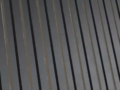 Dark Horizontal Metal Siding Cladding PBR SEAMLESS Texture