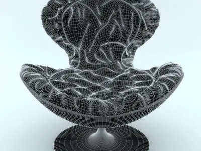 Armchair swivel chair - swivel chair Free 3D model