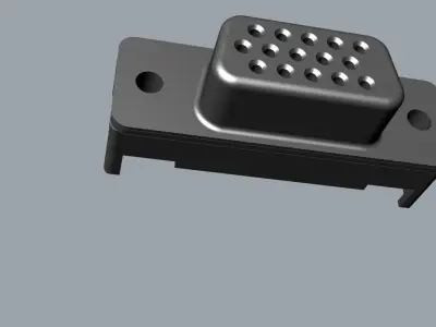VGA cable interface 3D  model 3D print model