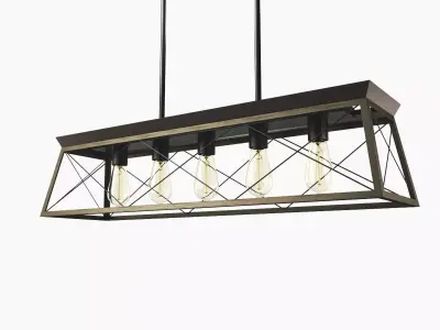 Briarwood Collection Five-Light Linear Chandelier 3D model