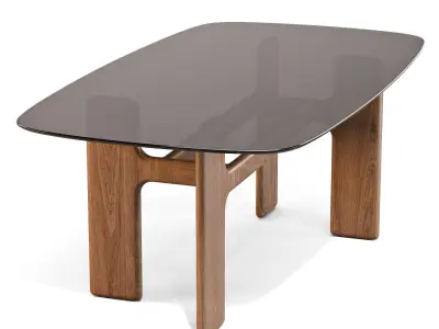 Bonaldo Hippos Glass - Dining Tables 3D model