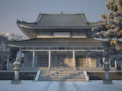 Asian House 3D model