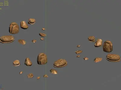 Desert - Mountain - Wind Stone 13 3D model