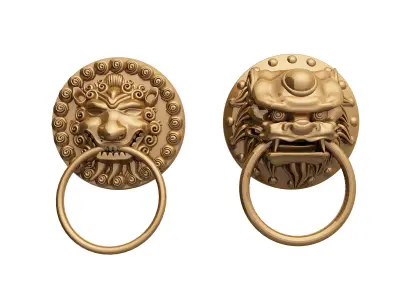 Chinese knocker Low-poly 3D model