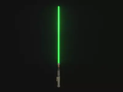 Star Wars Lightsaber 04 Green - SciFi Character Weapon Low-poly 3D model