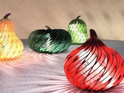 Pumpkin light Double Swirl 3D print model