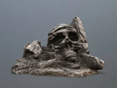 Skull Rock Low-poly 3D model order