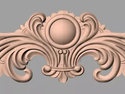 Door flower relief model STL format for CNC carving E472 3D model