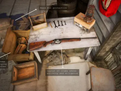 Route 66 Gas Station  Modular Environment Low-poly 3D model