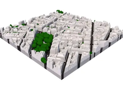 London city tile Level 2 block TQ2880 North East 3D model