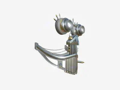 Steampunk Mask A03 Metal Gold - SciFi Character Design Low-poly 3D model