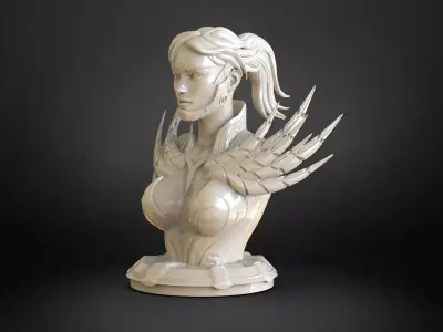 Fiction Woman Bust 3D print model