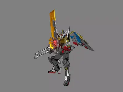 Attacker Gundam 3 A 3D model