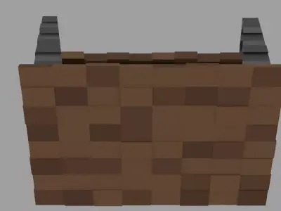 Low Poly Stylized Dining Table Game Ready Low-poly 3D model