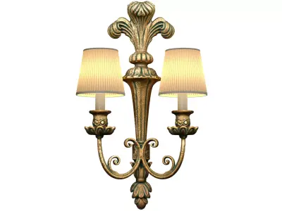 Romantic Bronze Sconce in the Classic Rococo Style  Wall Light 3D model