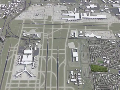 Memphis - Airport - MEM Low-poly 3D model