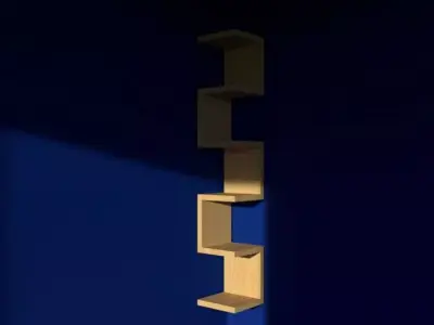 Shelves three tier shelf 3D model