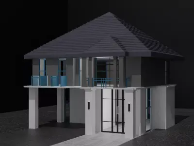 I create stunning exterior and interior designs  Low-poly 3D model