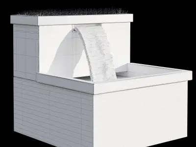 Garden Fountain 02 3D model