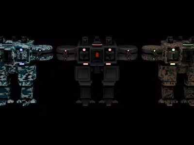 Heavy Armored Support Mech HASM-1 3D model