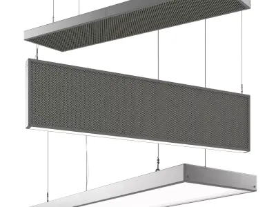 Acoustic ceiling panel downlight 3D model