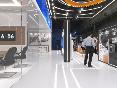 Exhibition Stand Stall Booth Low-poly 3D model