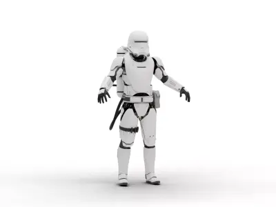 Flametrooper - Star Wars Low-poly 3D model