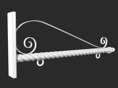 Hanging Metal Sign  3D model